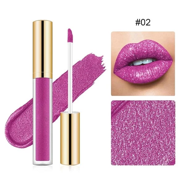 🔥 Shine Liquid Diamond Glitter Lipstick – Bold Metallic Sparkle