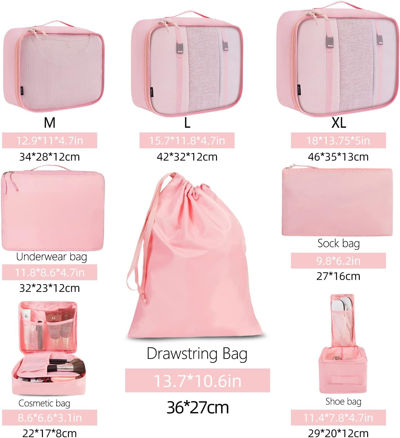 PackEase Max – 7-in-1 Travel Organizer Set for Smart, Hassle-Free Packing