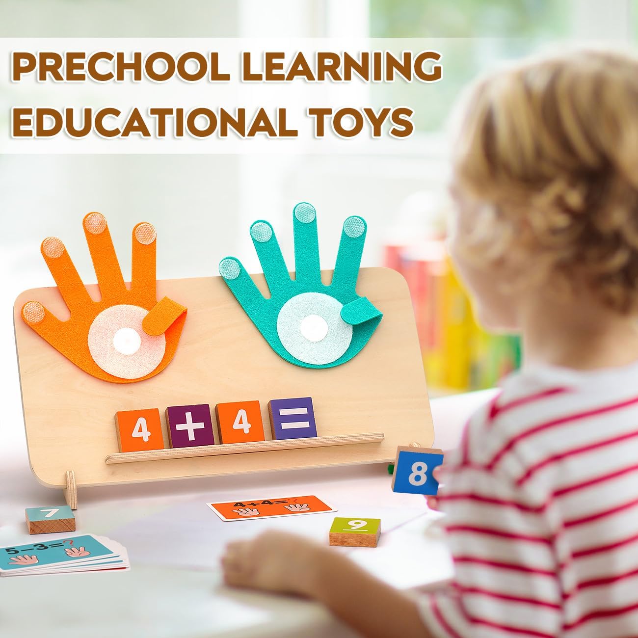 Educational Math manipulatives Number Counting Blocks for Kids