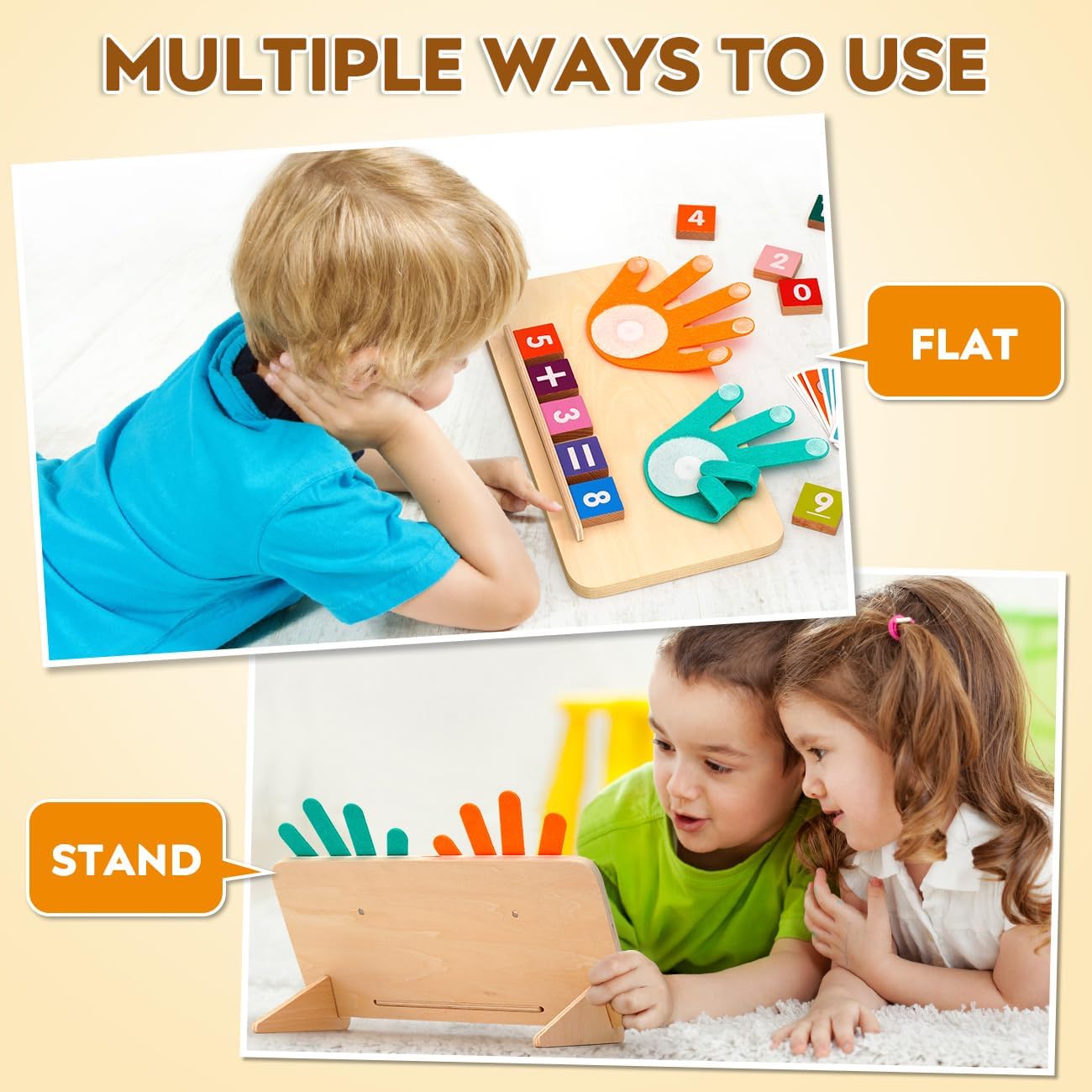Educational Math manipulatives Number Counting Blocks for Kids