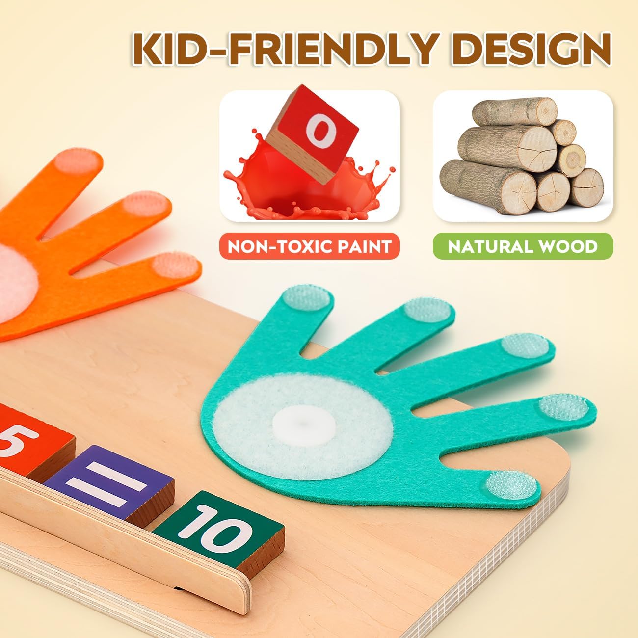 Educational Math manipulatives Number Counting Blocks for Kids