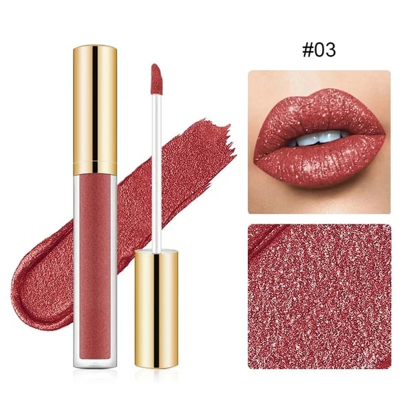 🔥 Shine Liquid Diamond Glitter Lipstick – Bold Metallic Sparkle