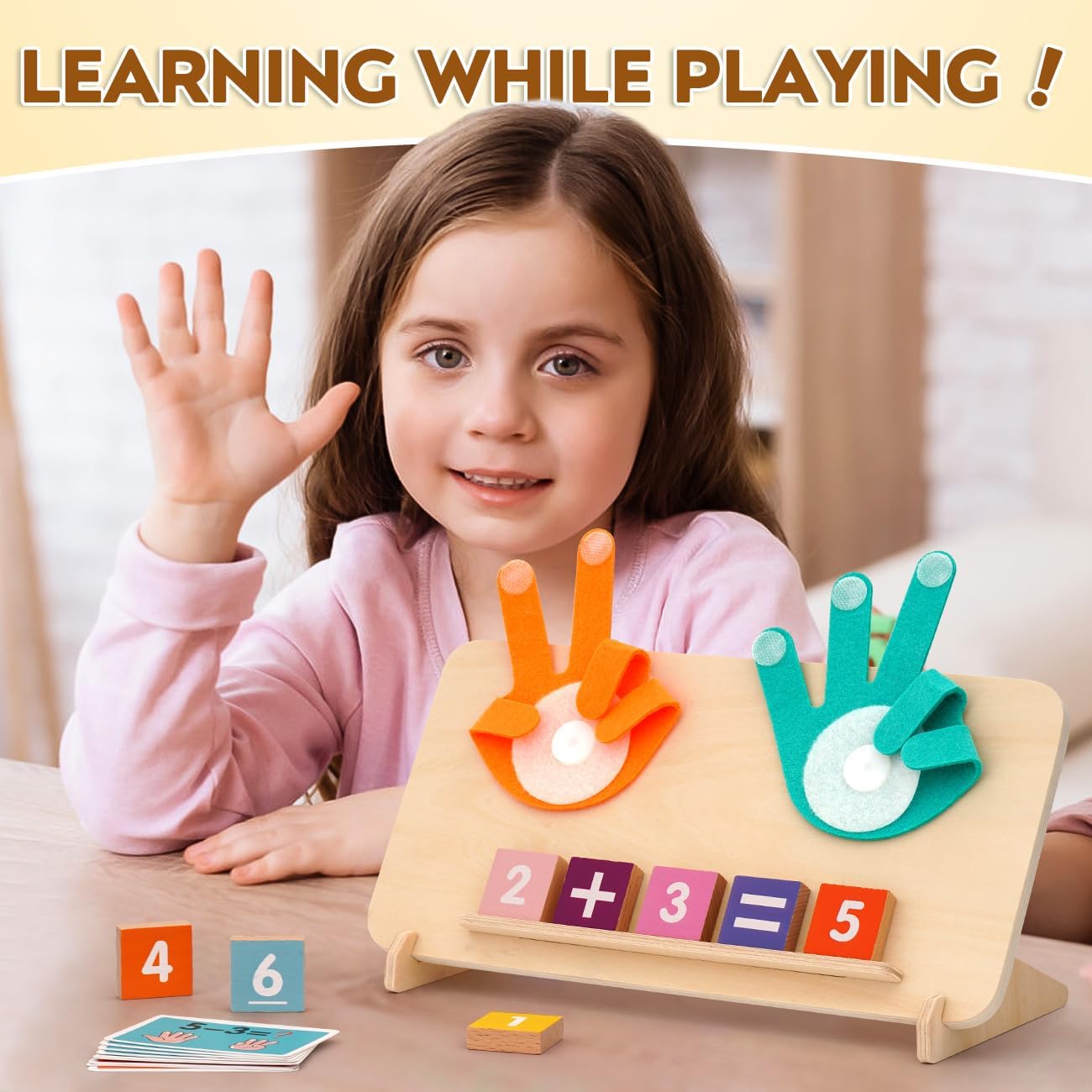 Educational Math manipulatives Number Counting Blocks for Kids