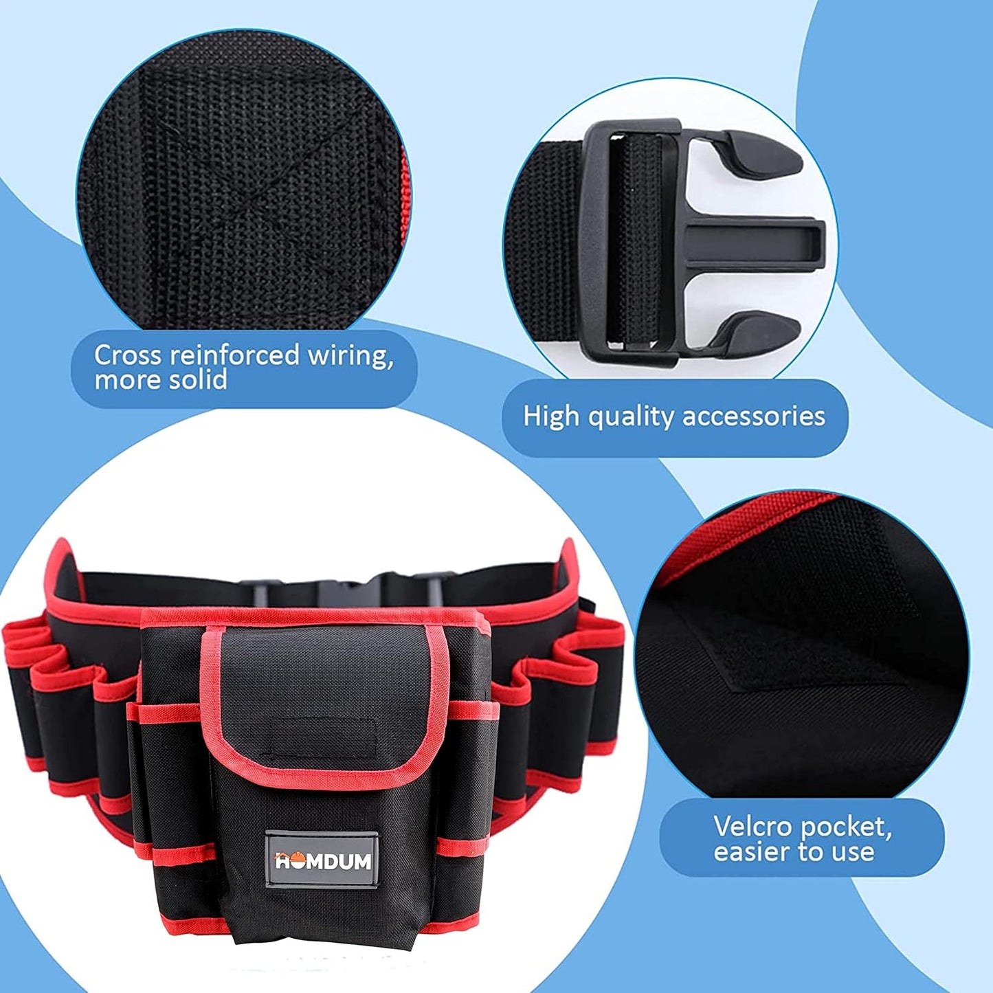 Durable Multi-Pocket Waist Tool Storage Bag