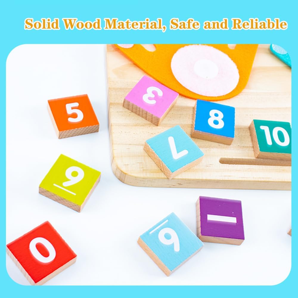 Educational Math manipulatives Number Counting Blocks for Kids