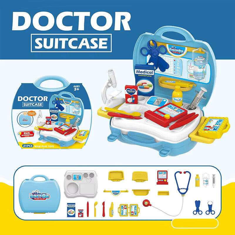 ShopyCare Doctor Playset for Kids – Pretend Play Medical Kit with Foldable Suitcase