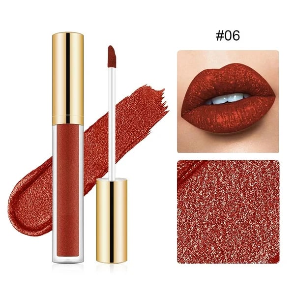 🔥 Shine Liquid Diamond Glitter Lipstick – Bold Metallic Sparkle