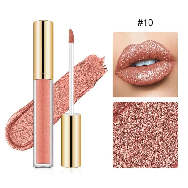 🔥 Shine Liquid Diamond Glitter Lipstick – Bold Metallic Sparkle
