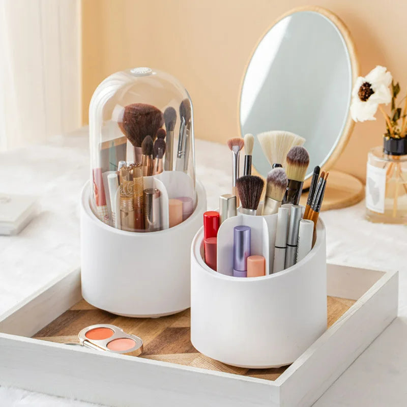 360° Rotating Cosmetic Brush Storage Box