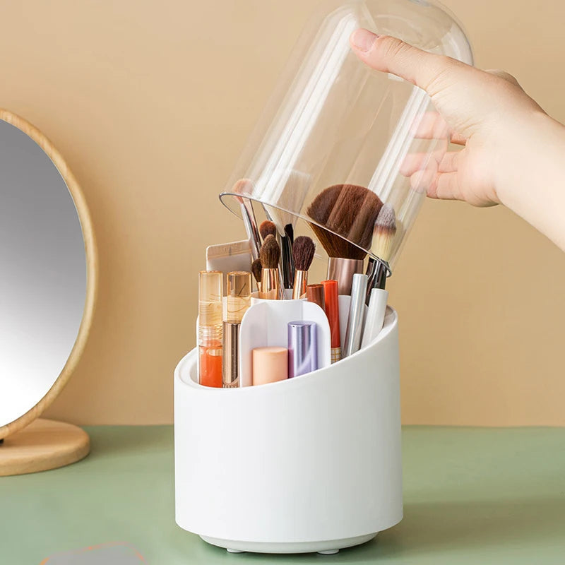 360° Rotating Cosmetic Brush Storage Box