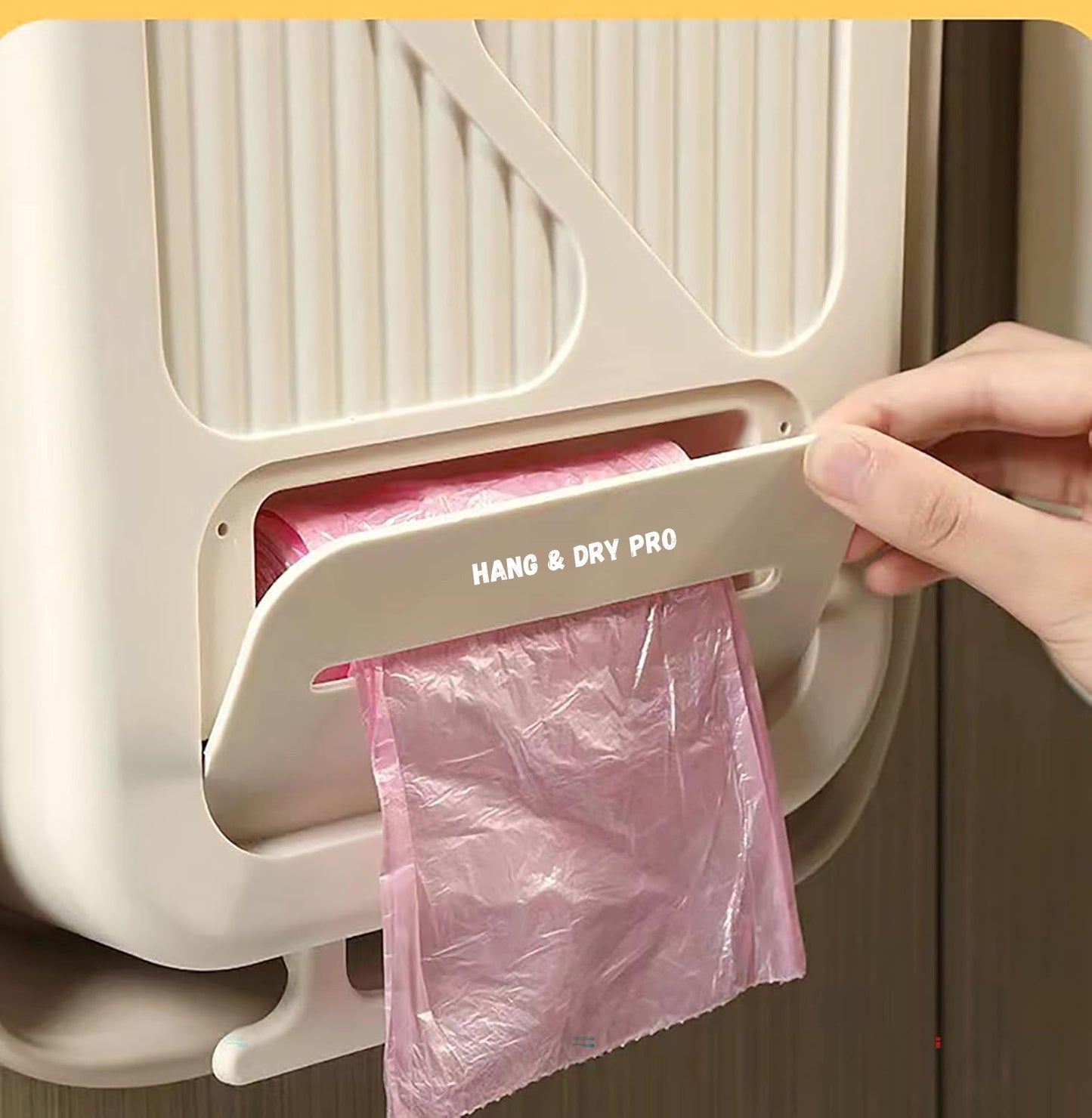 HangBin – Foldable Kitchen Trash Holder – Hanging Dustbin for Cabinet & Wall