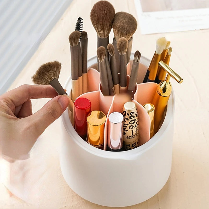 360° Rotating Cosmetic Brush Storage Box