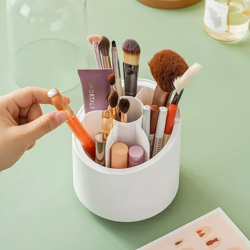 360° Rotating Cosmetic Brush Storage Box