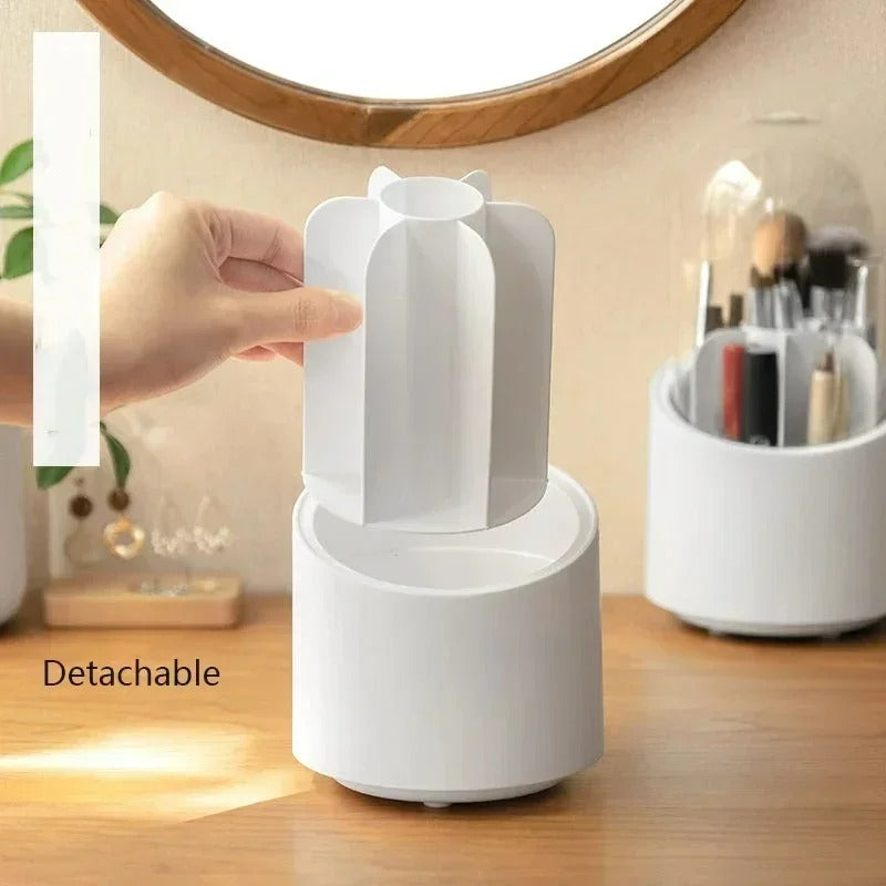 360° Rotating Cosmetic Brush Storage Box