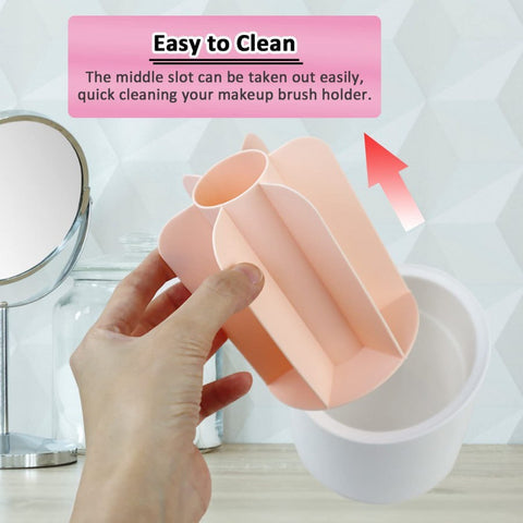 360° Rotating Cosmetic Brush Storage Box