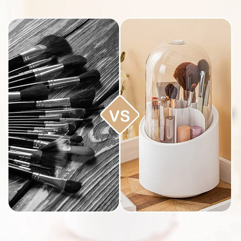 360° Rotating Cosmetic Brush Storage Box